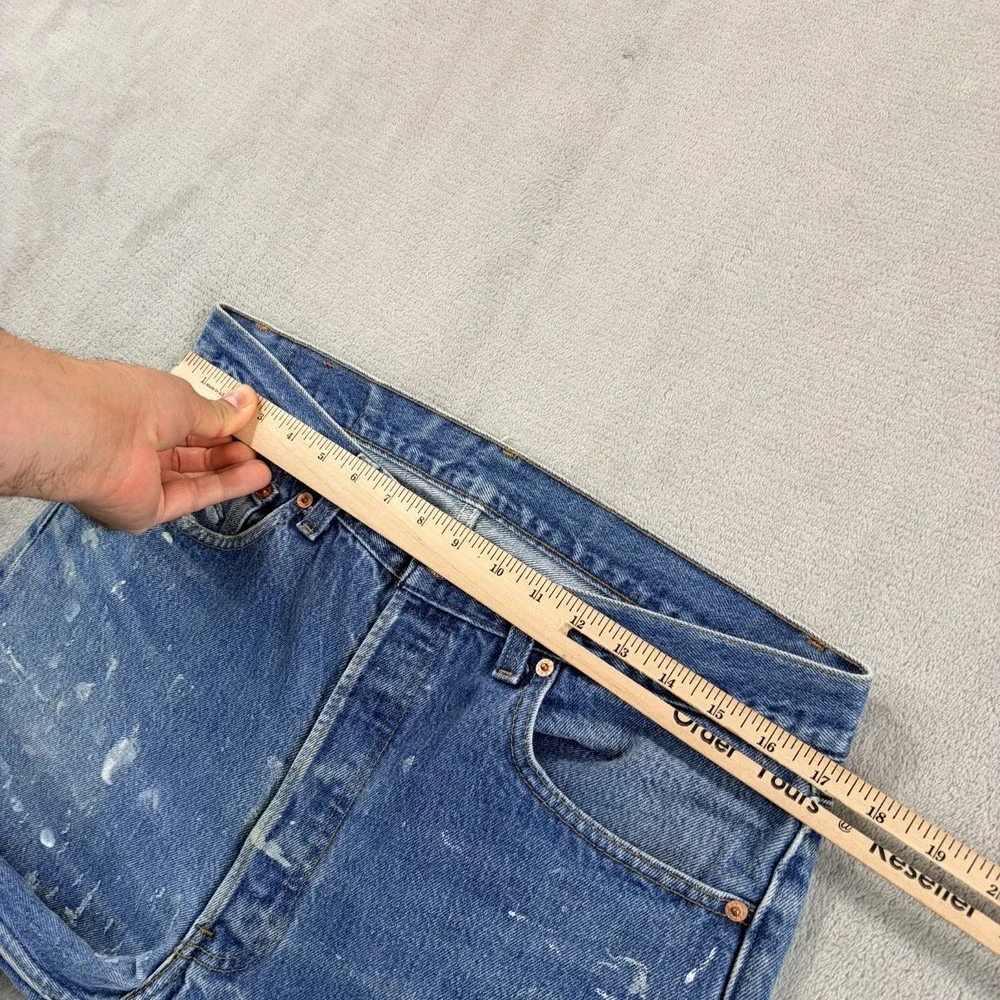 Vintage Levis 501xx Jeans Men 36x34 (Fits 34x31) Distressed Paint Made in USA